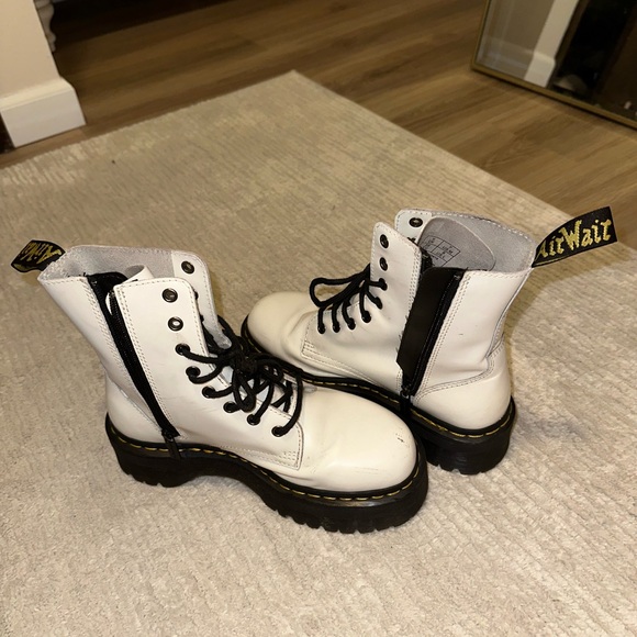 Dr. Martens white platform lace-up boots - Picture 6 of 8